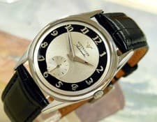 1960's Vintage WITTNAUER  Automatic,  Stunning Silver / Black Dial, Serviced
