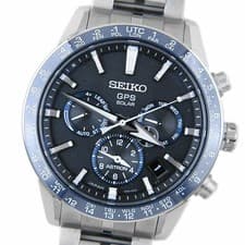Seiko Astron SBXC001 Solar GPS Satellite Radio Wave Correction Watch, Titanium,