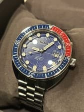 Bulova Oceanographer Automatic Devil Diver Men’s Watch Blue Dial Blue Red Bezel