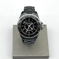 CHANEL J12 33mm Black Ceramic Quartz Women's Watch DMC67390 Box Card
