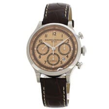 Baume & Mercier Capeland Chronograph Watches 65687 Stainless Steel/Leather mens
