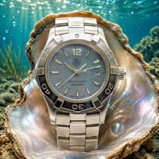 Tag Heuer ladies Aquaracer blue mother of pearl dial serviced 1 year warranty