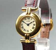 Vintage [Near MINT] CARTIER Must Vermeil 925 Gold Roman Qz Women's From JAPAN