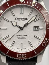 Christopher Ward C60 Trident Pro 600 Mk2 43mm Red bezel (10/2015) WH1542