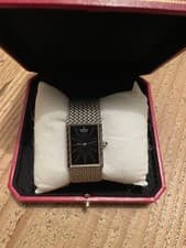 SEIKO 16 5520 Gerald Genta Ashie Quartz Watch Stainless Mesh Timepiece