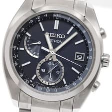 SEIKO SBXY015/8B63-0BA0 Astron Solar Radio Watch Titanium Black 41mm 17.5cm