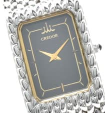 Vintage【NEAR MINT】SEIKO Credor 2F70-5340 Black Dial Quartz Women's Watch JAPAN