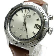 Seiko 5717-8990 Chronograph Watch Manual Winding Leather Band Used