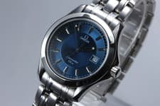 OMEGA Seamaster 120 2511.81 Date Blue Dial Quartz Men's SS Watch [ Box Damaged ]