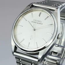 Seiko Grand Quartz 9940 8000 Twin Quartz Watch 34mm Stainless White Dial