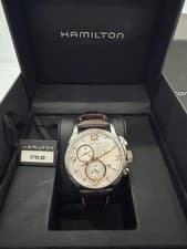 Hamilton Jazzmaster H326120 42mm Chronograph Silver Dial QZ Men's Watch