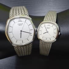 Seiko Credor 8J81-5030 Analog Quartz Watch Pair Set Batteries Replaced Vinta JP