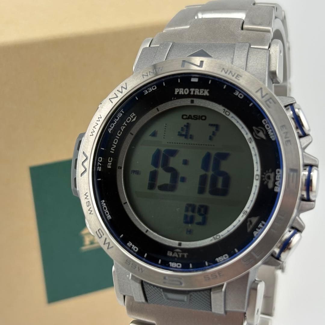Casio Protrek PRW-31YT Titanium Watch Used Box From Japan