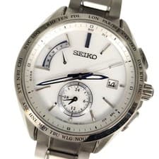 Seiko 8B63-0AA0 Brightz Radio Solar Titanium Watch Used From Japan
