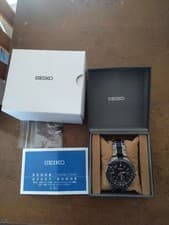Seiko Black Radio Solar Watch Used From Japan