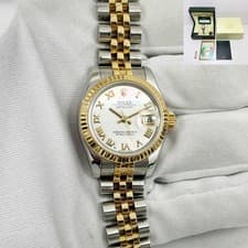 2007 Rolex Lady-Datejust 179173 29MM Mop Two-Tone Yellow Gold Box Papers