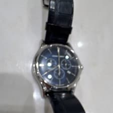 Emporio Armani Men's Blue Dial Chronograph Date Quartz Silver Steel Watch