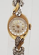 Longines Womens, Vintage  Diamond & 14k Solid Yellow Gold Case 17J Watch