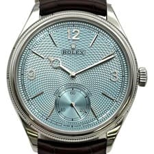 ROLEX Oyster Perpetual 1908 52506 Ice Blue Platinum Automatic Mens Watch #OK036