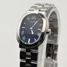 Seiko Credor Aqua Dress Watch Womens Quartz 21mm Navy Dial wrist 16cm