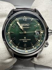 Seiko Alpinist SPB507 Automatic Green Dial Brown Leather Strap 20 BAR