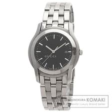 Gucci 5500XL Round Face Stainless Steel Men's Watch Black Used