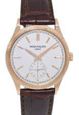 Patek Philippe Calatrava 6119 Rose Gold Silver Dial Mens 39mm Manual Watch 6119R