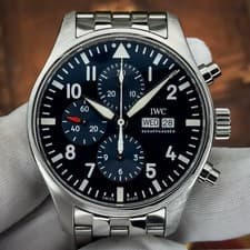 IWC Pilot Le Petit Prince Chronograph Blue Dial 43mm Stainless Steel IW377717