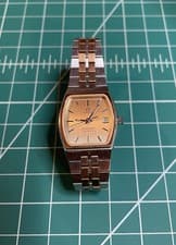 Vintage Omega Seamaster Quartz TV Case 2 Tone Bracelet Champagne Swiss (Women)