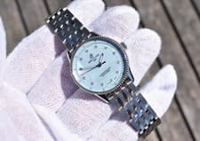 Ladies Breitling Navitimer 32 Stainless Steel Blue Diamond MOP Dial A77320 FS