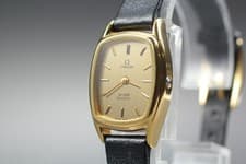Vintage[Near MINT] Omega De Ville 595.0016 Cal.1353 20mm Quartz Gold Dial Ladies