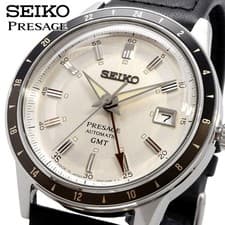 SEIKO Men s wristwatch Overseas model MADE IN JAPAN PRESAGE Style 60 s GMT Autom