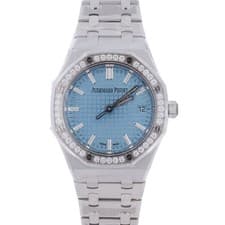 Audemars Piguet Royal Oak 34mm Ice Blue Dial Watch Ref# 77451ST.ZZ.1361ST.03