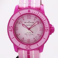Swatch Blancpain Pink Ocean SO35P400 Automatic Ladies Watch Pink Dial  Watch