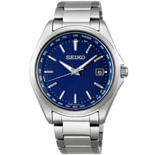 SEIKO SELECTION SBTM289 Titanium Radio Sync Solar Watch Blue Dial 39.5mm