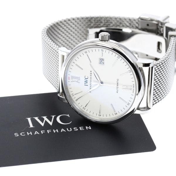 IWC PORTOFINO IW356505 40mm SS Silver Dial Automatic Date Watch #C480