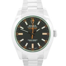 UNPOLISHED 2020 PAPERS Rolex Milgauss BLACK Green 40mm Steel 116400 GV Watch BOX