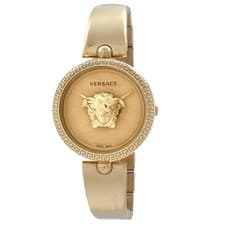 Versace VECQ00618 Palazzo Empire Gold Dial 34 mm Women's Watch New