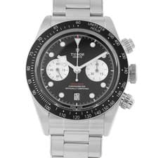 Tudor Black Bay Black Dial Chronograph Steel Watch 79360N
