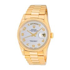 ROLEX 18K Yellow Gold 36mm Day-Date President 18238 Box Lifetime Warranty MINTY