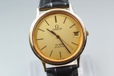 【 Exc+5 】 OMEGA De Ville Cal.1332 Quartz Push Crown Gold 33mm Men's Watch JAPAN