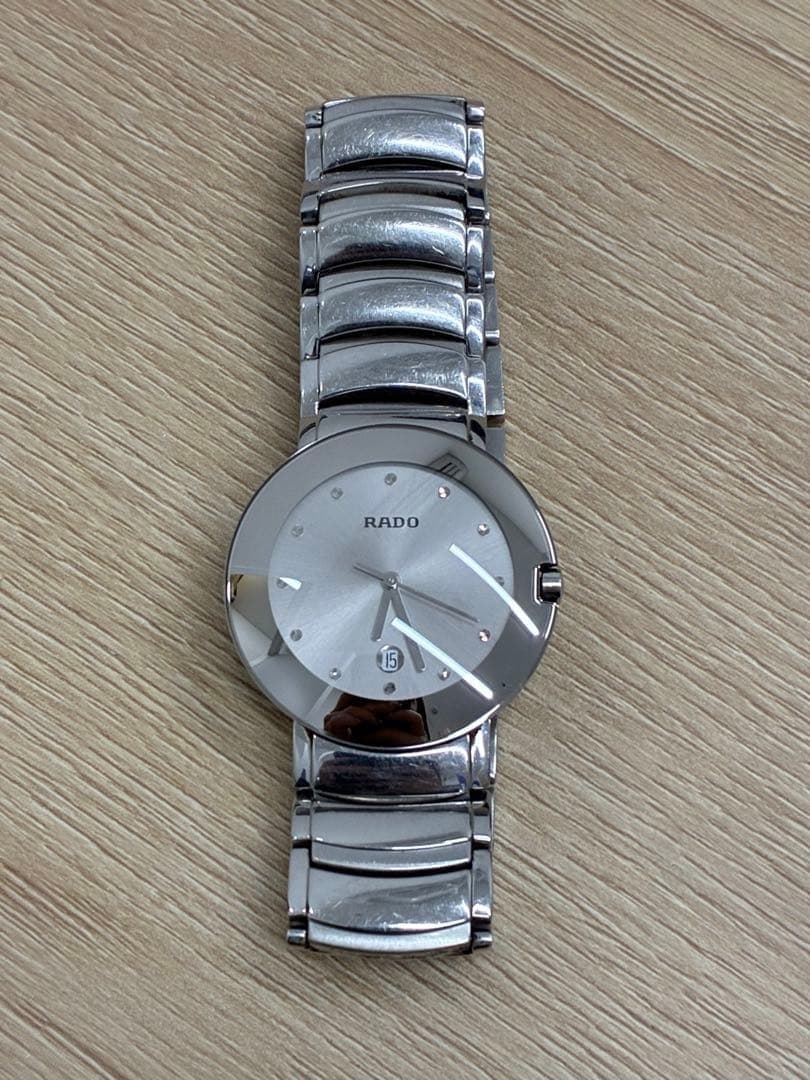 RADO DiaStar Silver Fudo Quartz Watch Elegant Unisex Used