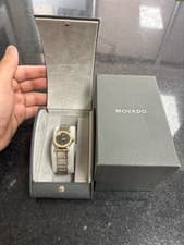 MOVADO VIZIO Lady's Watch 18kyg 42 diamond bezel (B03088332)