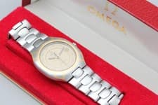 *Near MINT w/ Box* Omega Seamaster Polaris Gold Dial 396.1022 Quartz Men's Watch