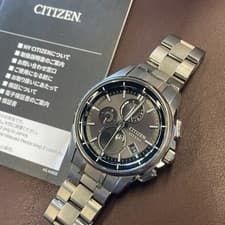 CITIZEN Atessa H874-005HK01/BY1001-66E Solar Powered Radio Men's Watch