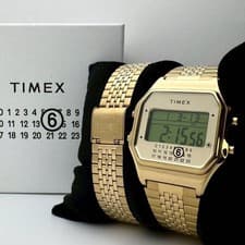 MM6 Maison Margiela x Timex T80 Gift Set Gold Bangle Watch New 25AW Working