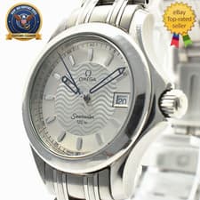 OMEGA Seamaster 120m Cal.1424 596.1502 28mm Silver Quartz Vintage Women's Watch