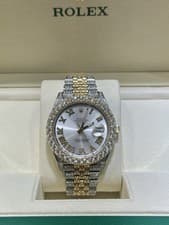 Rolex Datejust 41MM 2-Tone Jubilee Iced Custom Genuine Diamond Watch With Card