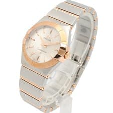 Omega Constellation Brushed Watch, 18K Pink Gold (KPG) Stainless Steel, Ladies',