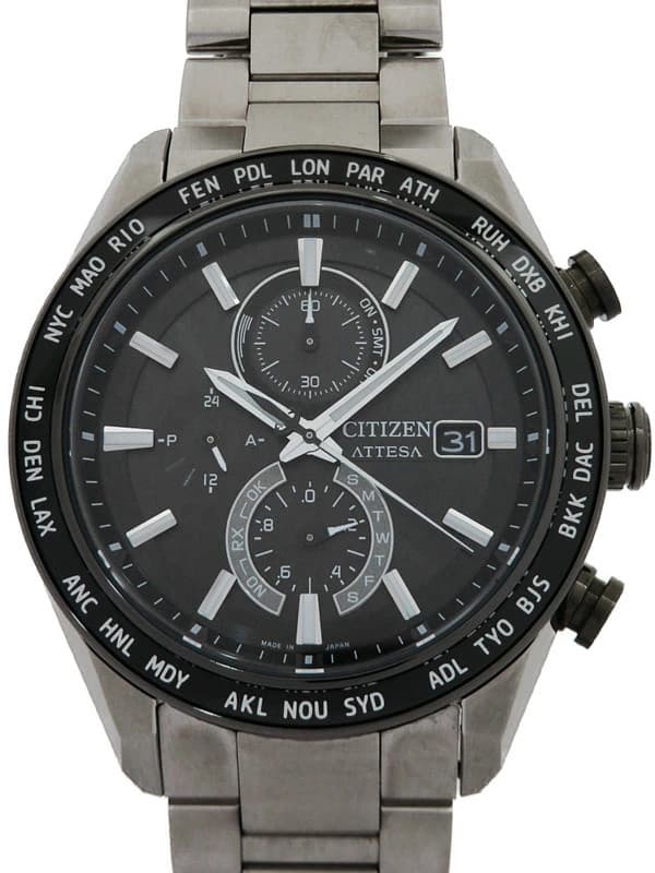 Citizen Attesa ACT Line Solar Radio-Controlled Watch AT8295-56E Black Dial 42mm